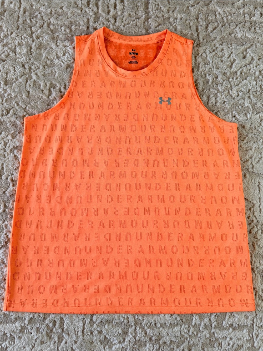 Under Armour Women's Neon Orange Logo Tank Top